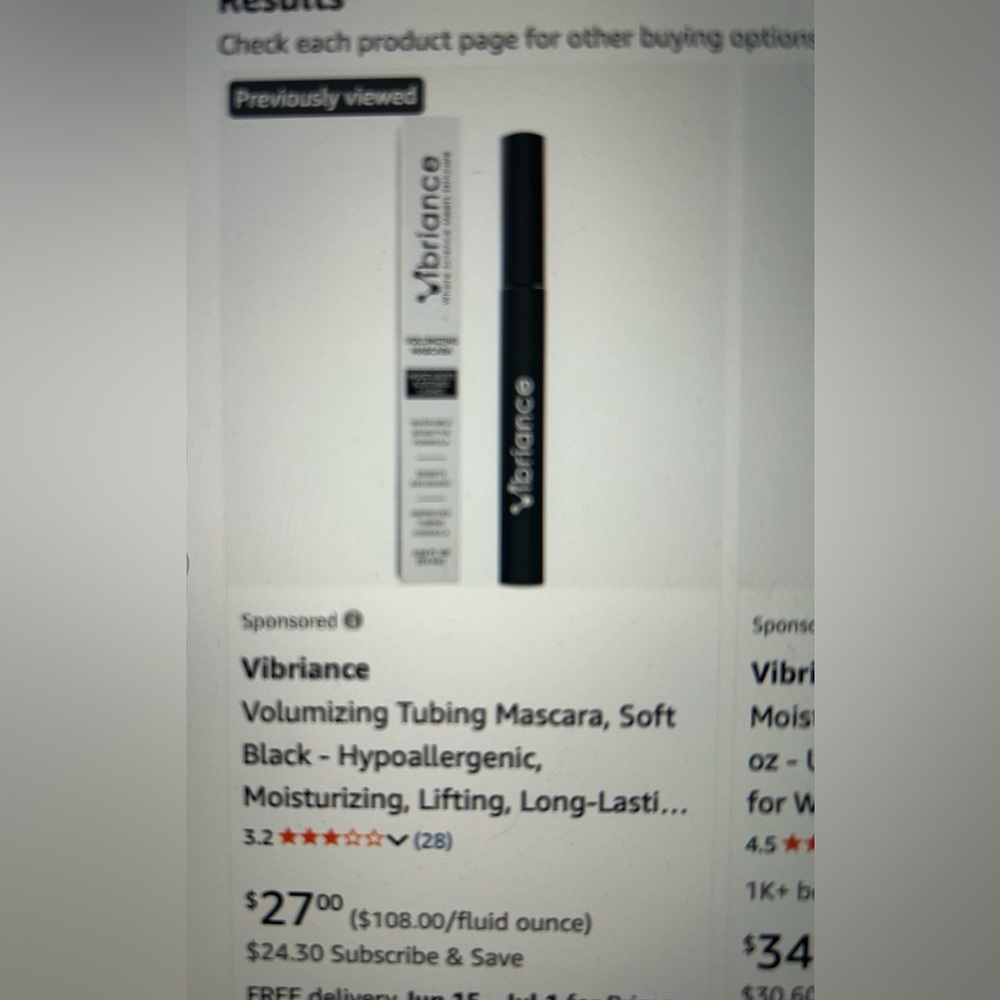 Vibriance Volumizing Tubing Mascara - Black NWOT